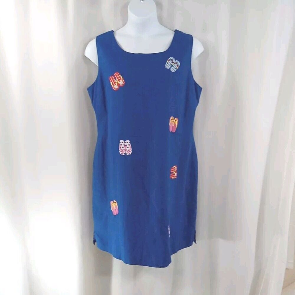 AGB Byer California Dress Women's Size 16 Chambre Embroidered Lined